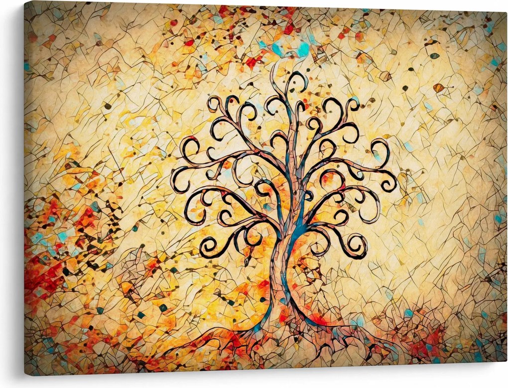 Obraz - Mozaika drzewo życia (70x50 cm)