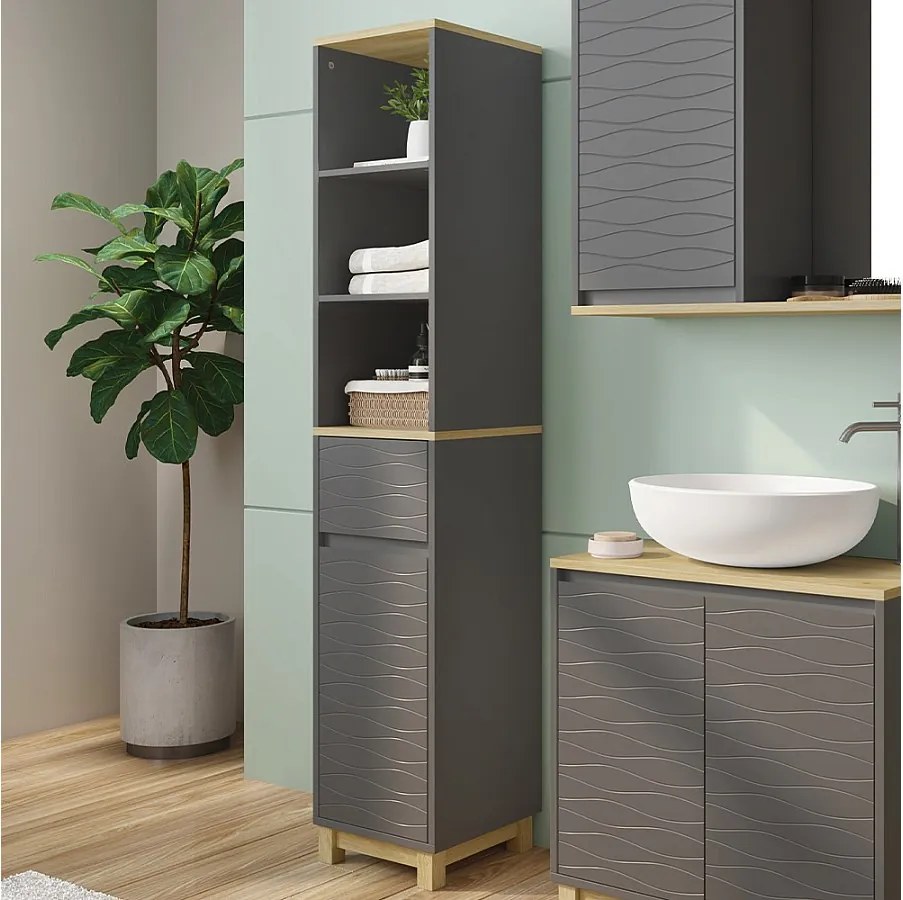 Meble łazienkowe antracyt 30x30x151 livia