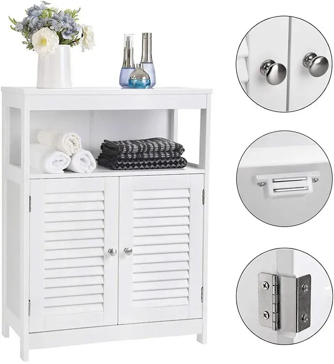 Biała skandynawska stojąca szafka łazienkowa L8-A43