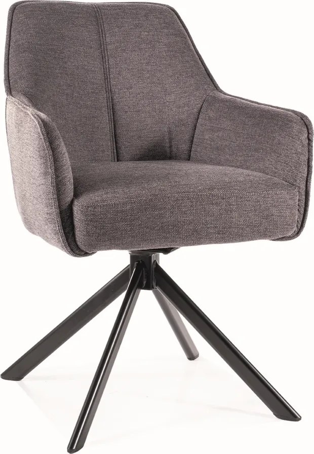 Obrotowe krzesło kubełkowe z lamówką Notti Brego