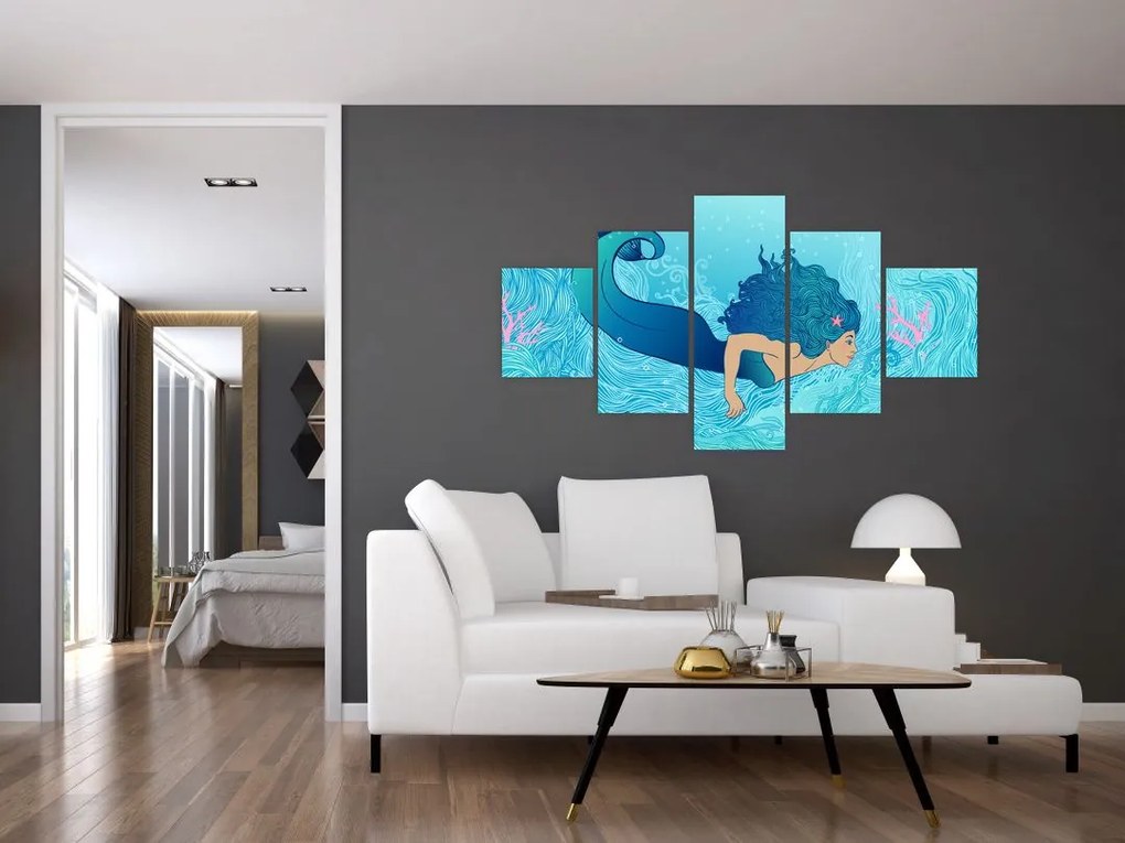 Obraz - Syrenka (125x70 cm)