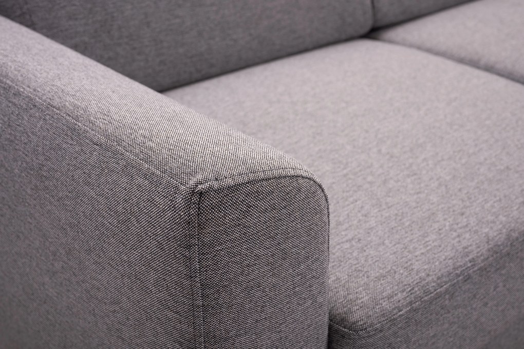 Masseno Narożnik SAPORE z funkcją spania i pojemnikiem na pościel Narozniki L, Rozkładana sofa - Szary, DENVER 18