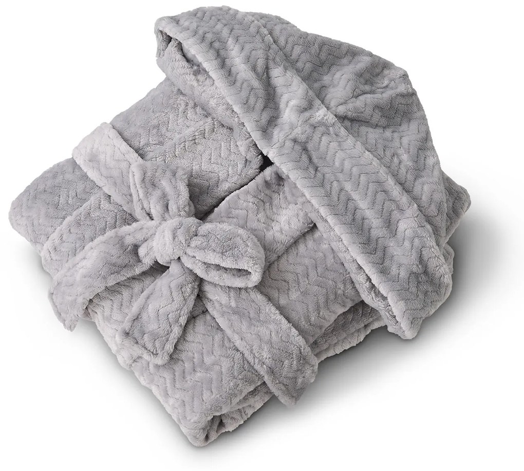 SZLAFROK WARM HUG SZARY XL MICRO CHIP