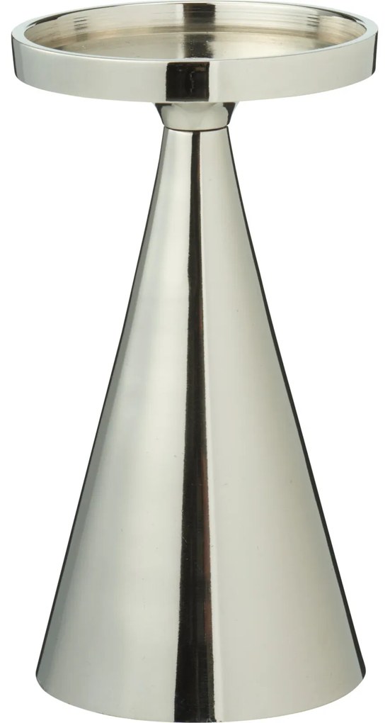 Świecznik dekoracyjny, srebrny, 17 cm