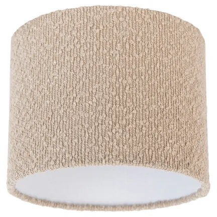 Abażur z tkaniny beżowy z tkaniny typu teddy 18/18/14 Nowoczesny