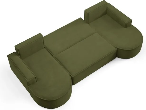 Narożnik MOLLY XL wolnostojący układ U z funkcją spania w tkaninie Curio 39 DomoHome