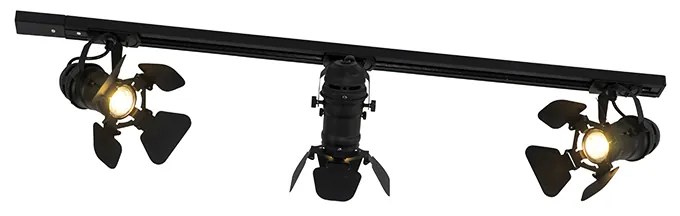 Inteligentny system szynowy czarny 3-światła w tym Wi-Fi GU10 - Movie