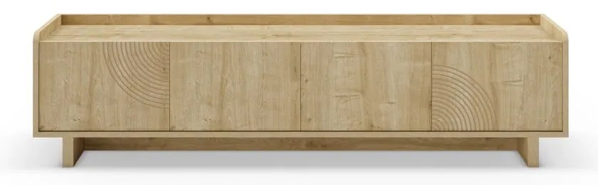 Szafka pod TV w dekorze dębu w naturalnym kolorze 180x45x40 cm Daira – Marckeric