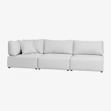 Narożna Sofa Modułowa Kata 3-częściowa Tkaniny Beżowy Krem - Sklum
