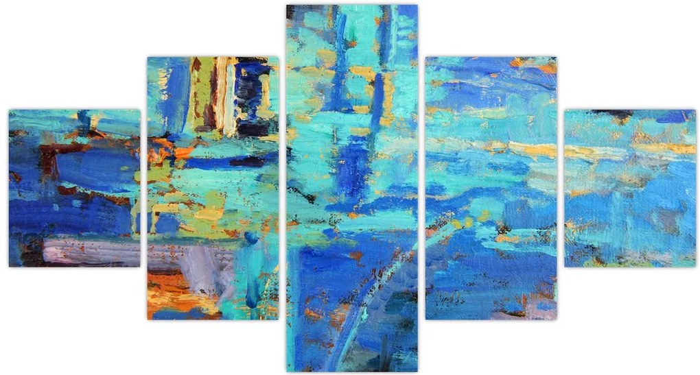 Obraz - Abstrakcyjny obraz olejny (125x70 cm)