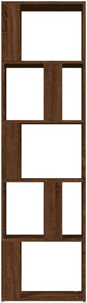 Minimalistyczny regał na dokumenty brązowy dąb F5-C32