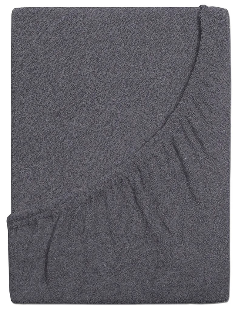 4Home prześcieradło frotte Perfect antracyt, 90 x 200 cm