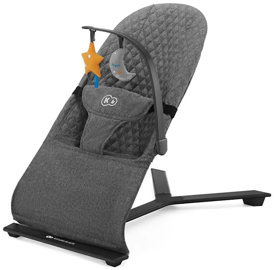 KINDERKRAFT - Leżaczek dziecięcy MIMI szary