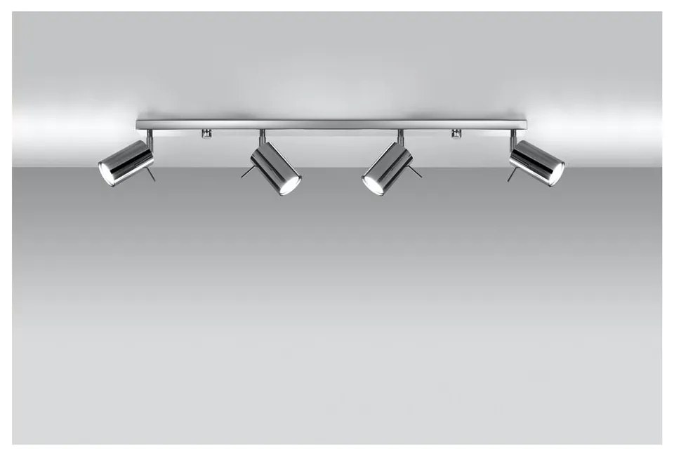 Lampa sufitowa w kolorze srebra Sollux Etna 4L