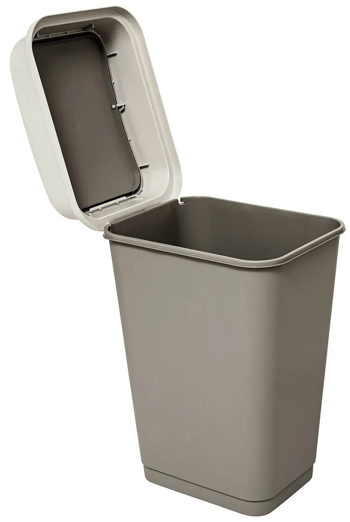 Kosz na śmieci z uchylaną pokrywą PLASTIC, 50 l