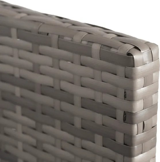 Zestaw Mebli Ogrodowych DALIANO Szary Narożnik Stolik Tarasowy Technorattan Nowoczesny