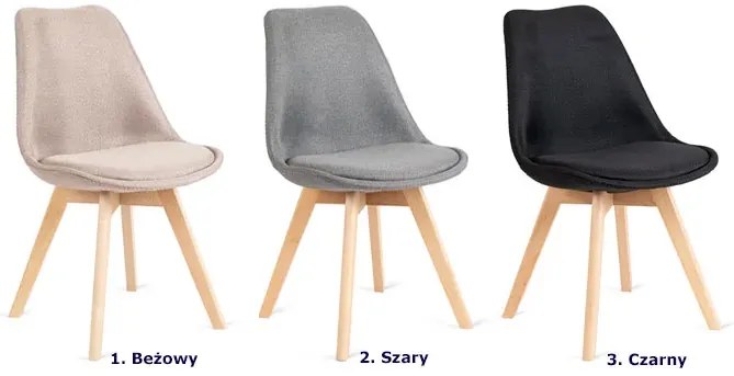 Czarne drewniane krzesło w stylu skandynawskim S0-F31