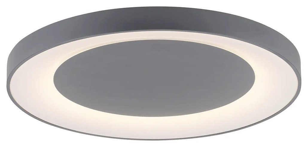 Lampa sufitowa w kolorze ciemnoszarym z wbudowanym LED i pilotem - Meidan Nowoczesny Oswietlenie wewnetrzne