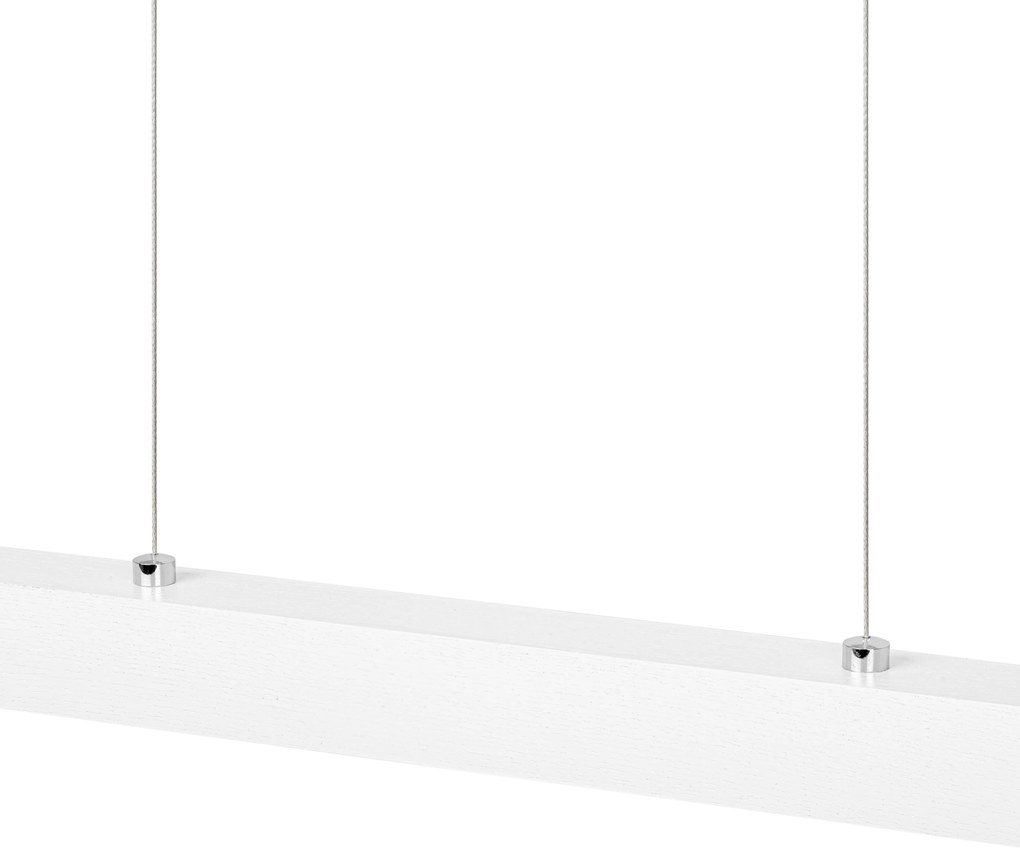 Biała lampa wisząca LED 115cm z drewna jesionowego L115KB-4K-WEIß wymi
