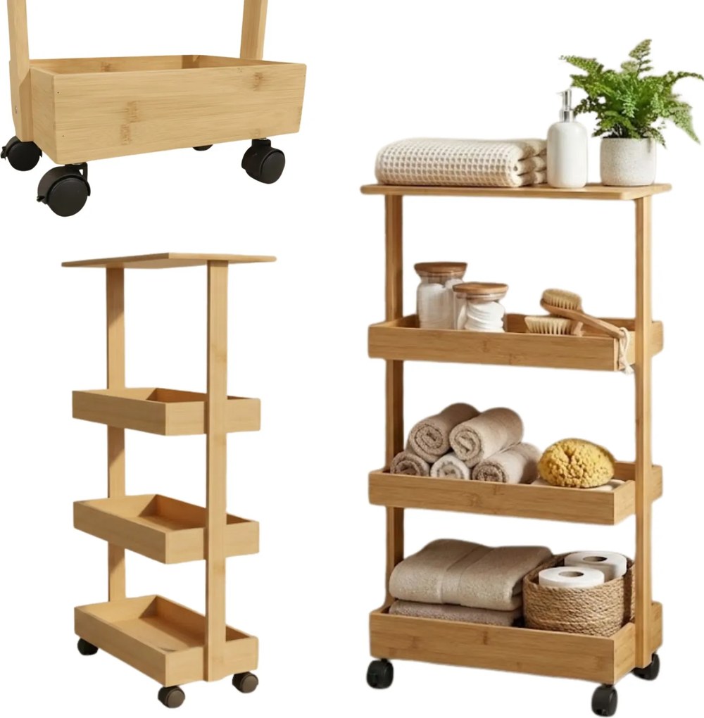 Regał kuchenny na kółkach HYGA, 87,5 cm