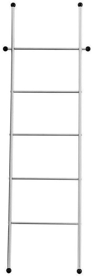 Wieszak łazienkowy w formie drabinki, stojak stalowy z 5 poziomami i 2 dodatkowymi zaczepami - 158 x 52 cm, WENKO
