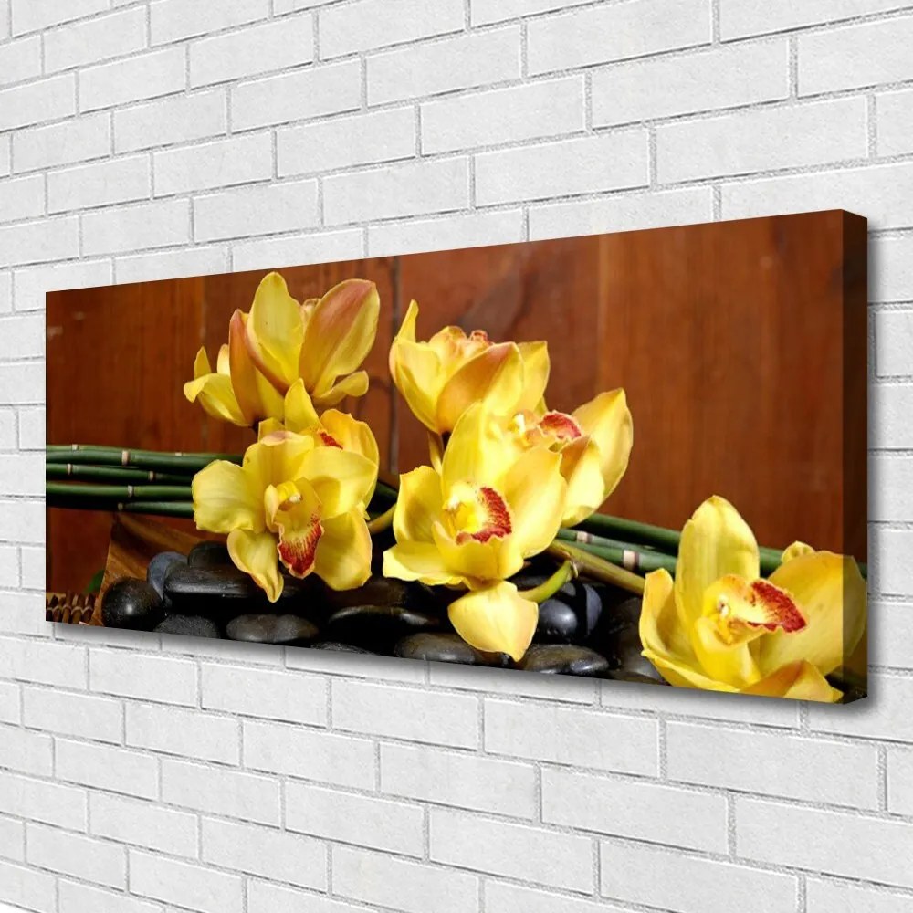 Obraz canvas na ścianę Fioletowa Orchidea w Detalu