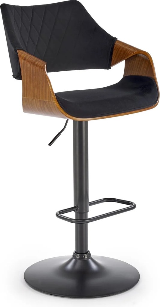 Hoker ze sklejki giętej i tkaniny welurowej H124 Halmar