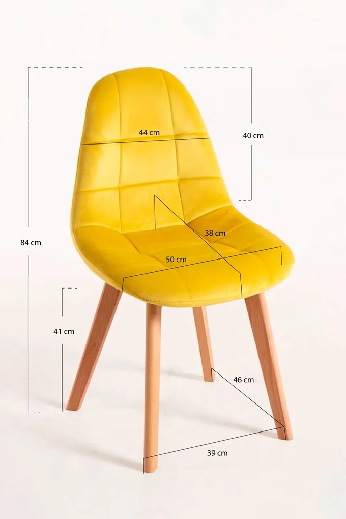 Zestaw 4 Krzese Kelen Aksamitne