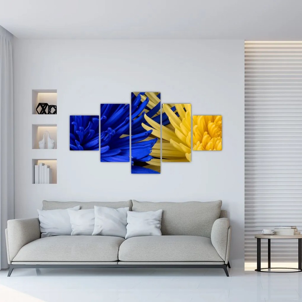 Obraz - szczegóły kwiatów (125x70 cm)