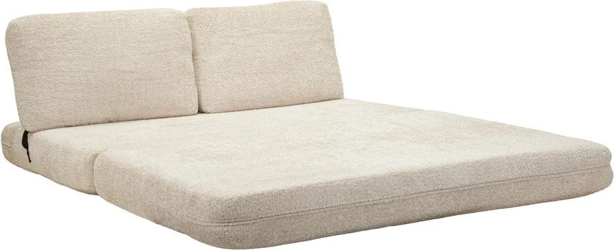 Biała rozkładana sofa z materiału bouclé 150 cm Faster – Mauro Ferretti