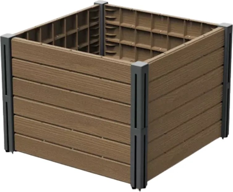 Podwyższona grządka BASE PLANT, 61x61x46cm, naturalny brązowy Prosperplast