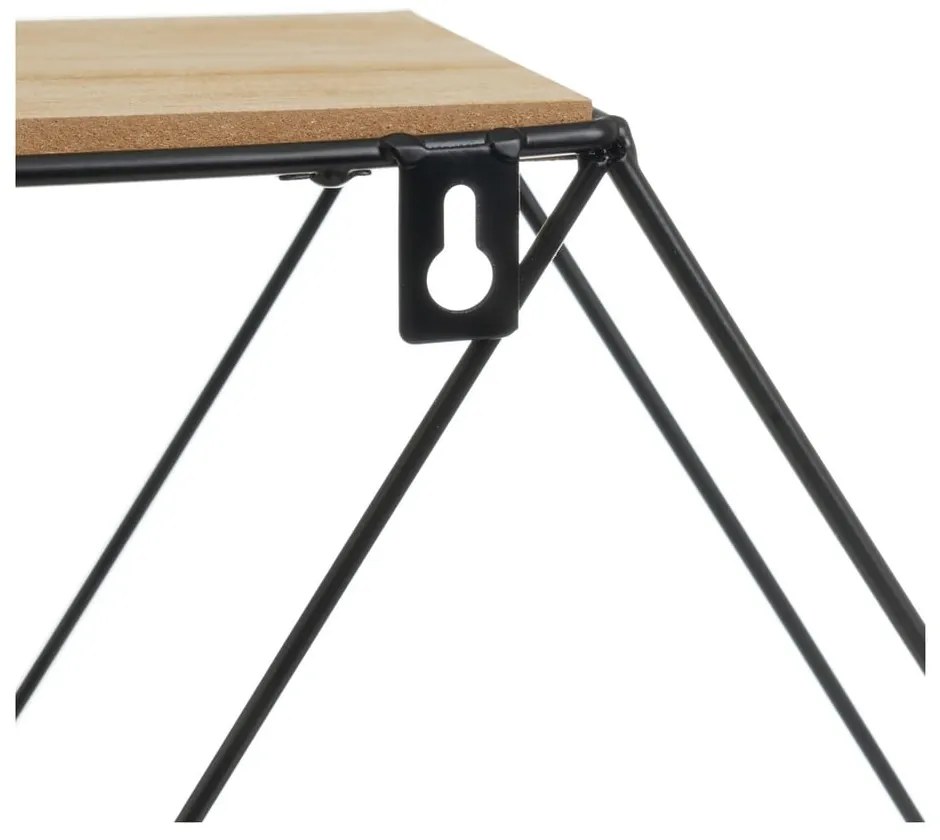 Czarno-naturalna piętrowa półka 50 cm – Casa Selección