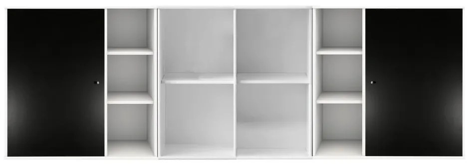 Czarno-biała komoda ścienna Hammel Mistral Kubus, 206 x 69 cm