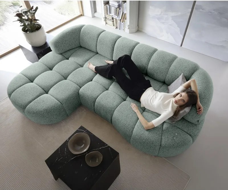 Narożnik VELPA S z elektryczną regulacją siedziska Lewostronny wolnostojący w tkaninie PUENTE 33 WERSAL