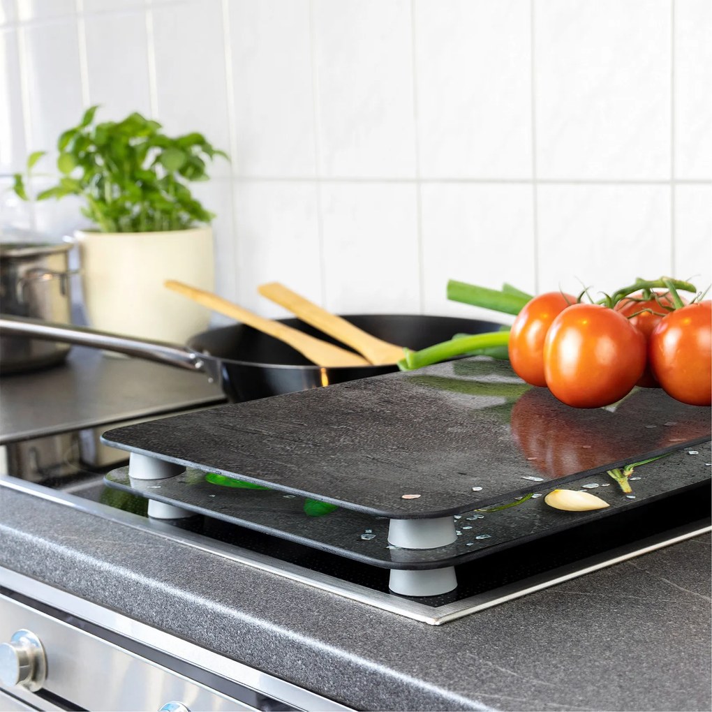 Szklane płyty ochronne na kuchenkę ROSEMARY, 2 sztuki