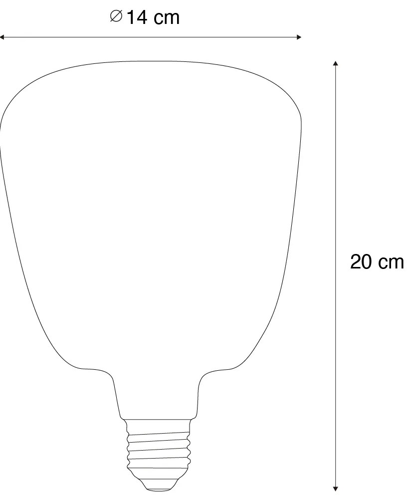 Zestaw 5 ściemnialnych żarówek LED E27 G140 brązowych 4,9W 110 lm 1800K