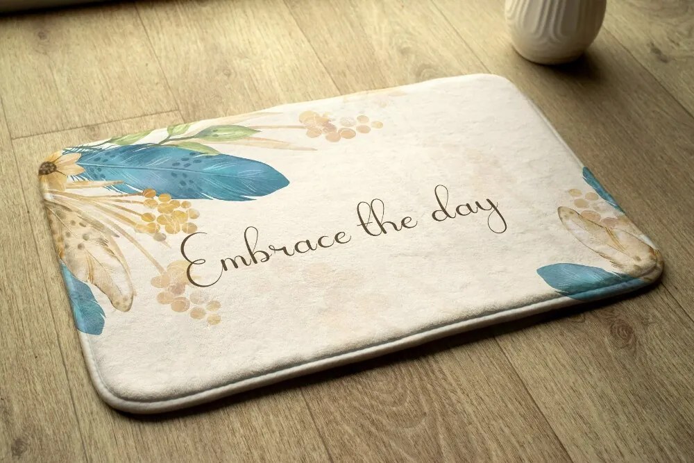 Dywanik łazienkowy Dywanik łazienkowy Kwiaty i Pióra