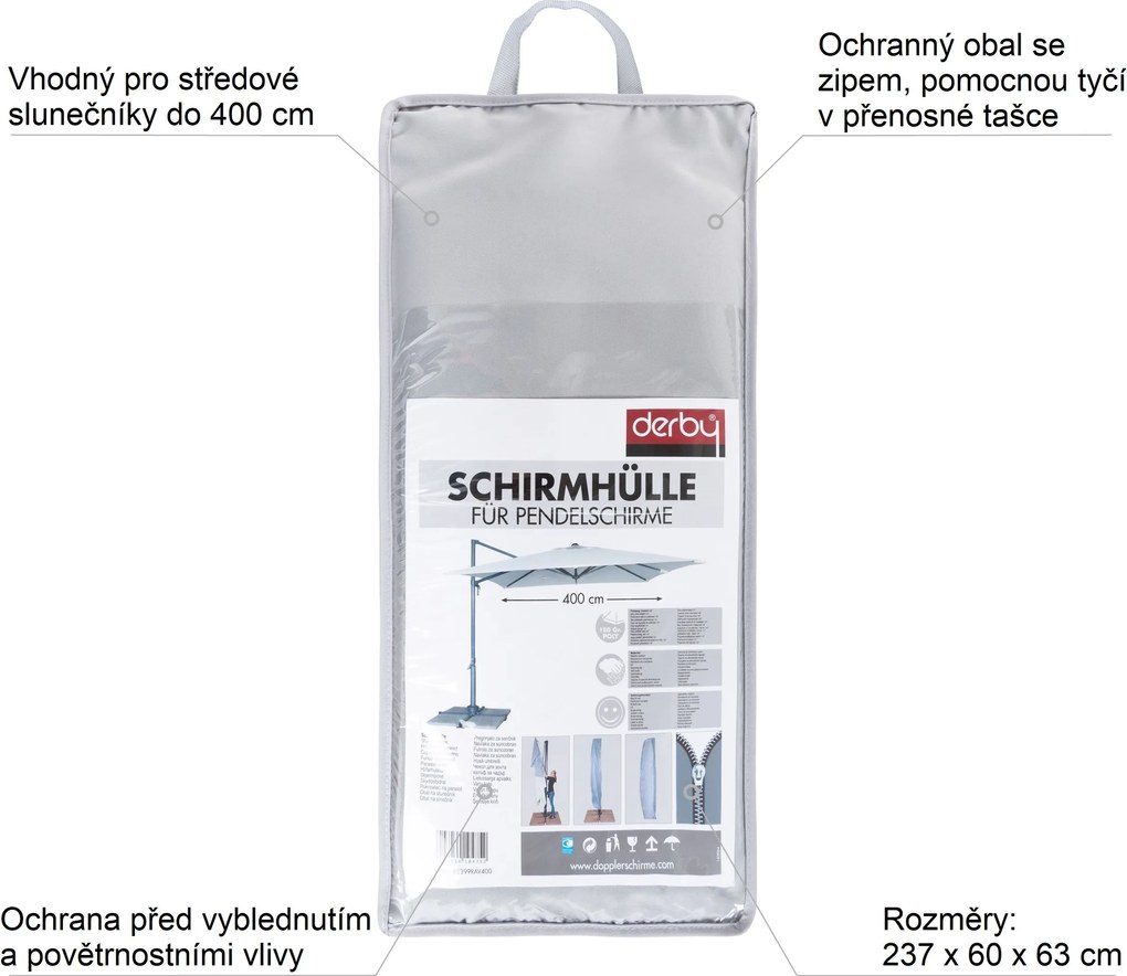 Derby Pokrowiec ochronny do parasoli wychylnych do 400 cm