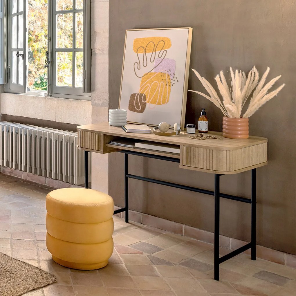 Biurko COLVA, efekt drewna dębowego, 105 x 60 x 75,1 cm