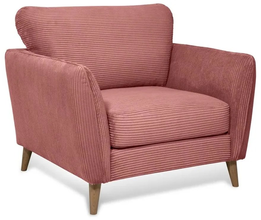 Różowy sztruksowy fotel Paris – Scandic