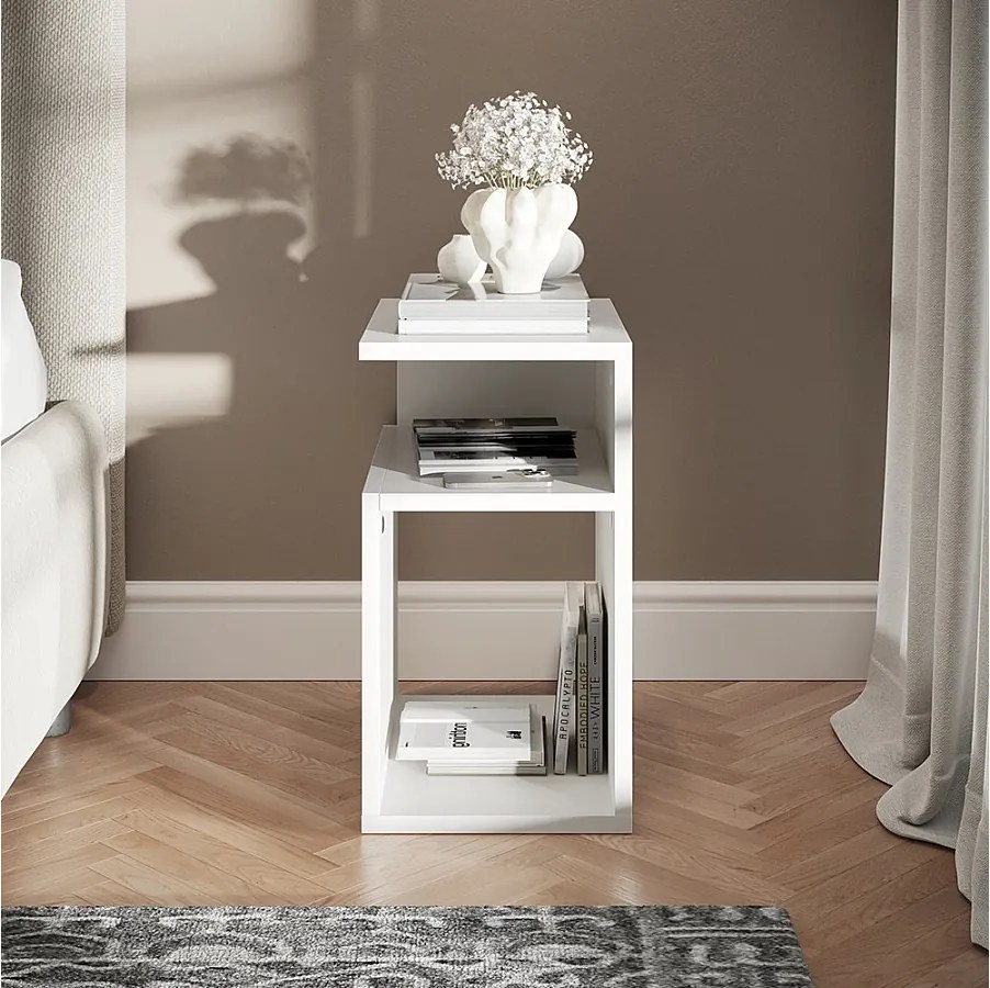 Stolik nocny biały 25x35x45.3 elios