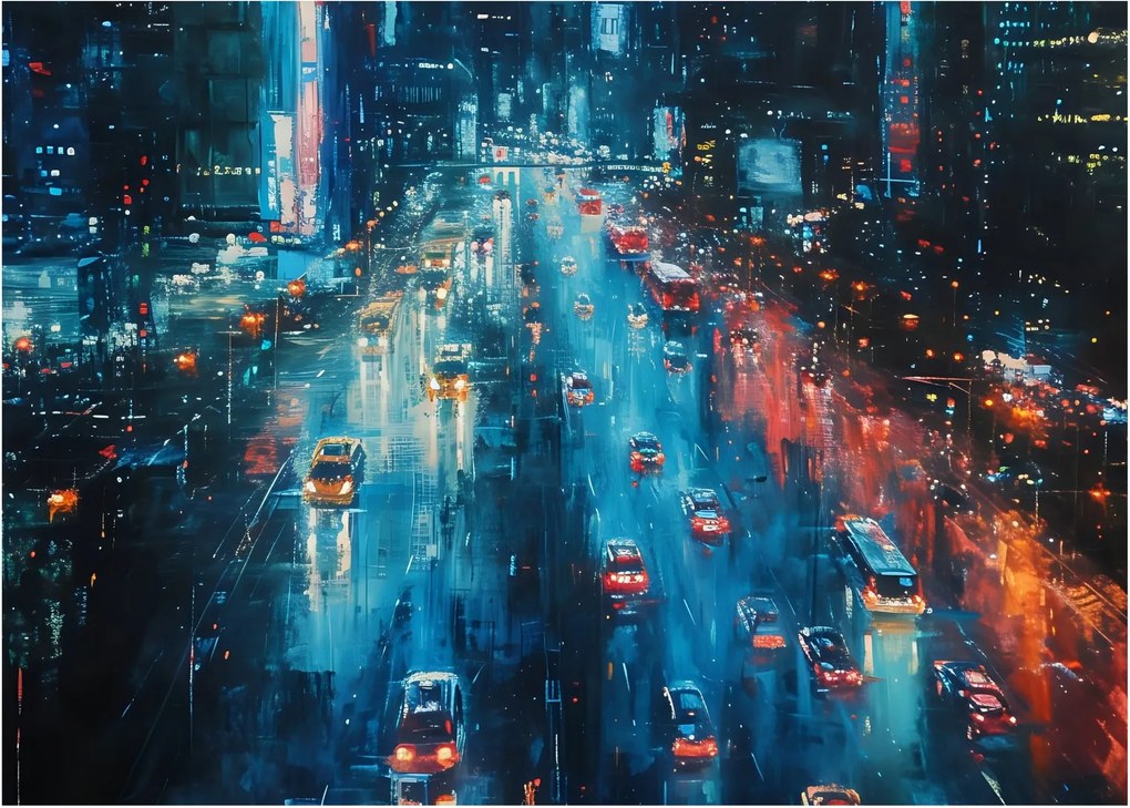 Obraz - Duże miasto, obraz olejny (70x50 cm)