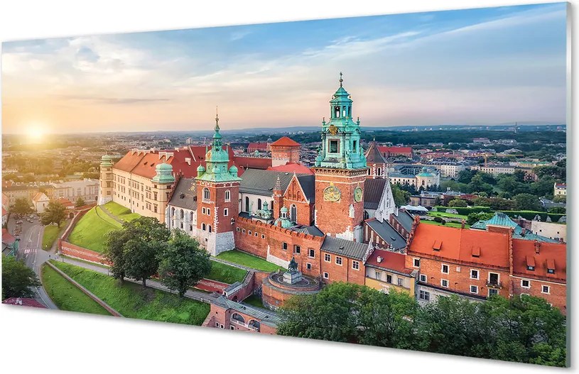 Panel Szklany Wschód Słońca nad Wawelem