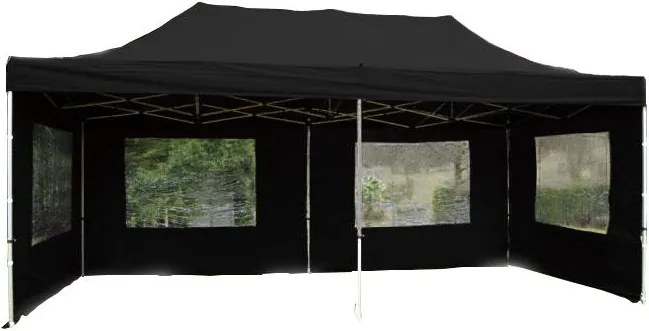 Pawilon ogrodowy rozkładany 3 x 6 m - czarny