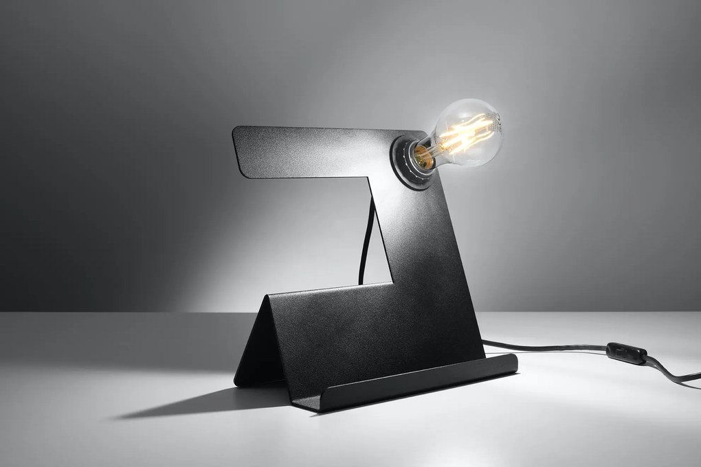 Czarna futurystyczna lampka biurkowa - EX562 W4-E43