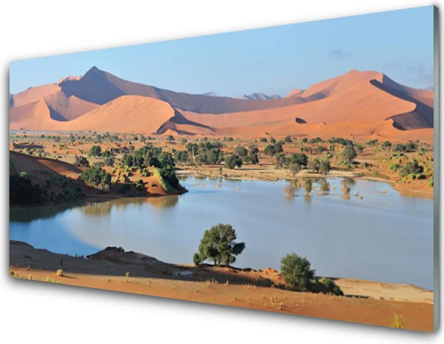 Panel Szklany Oaza Spokoju Na Pustyni