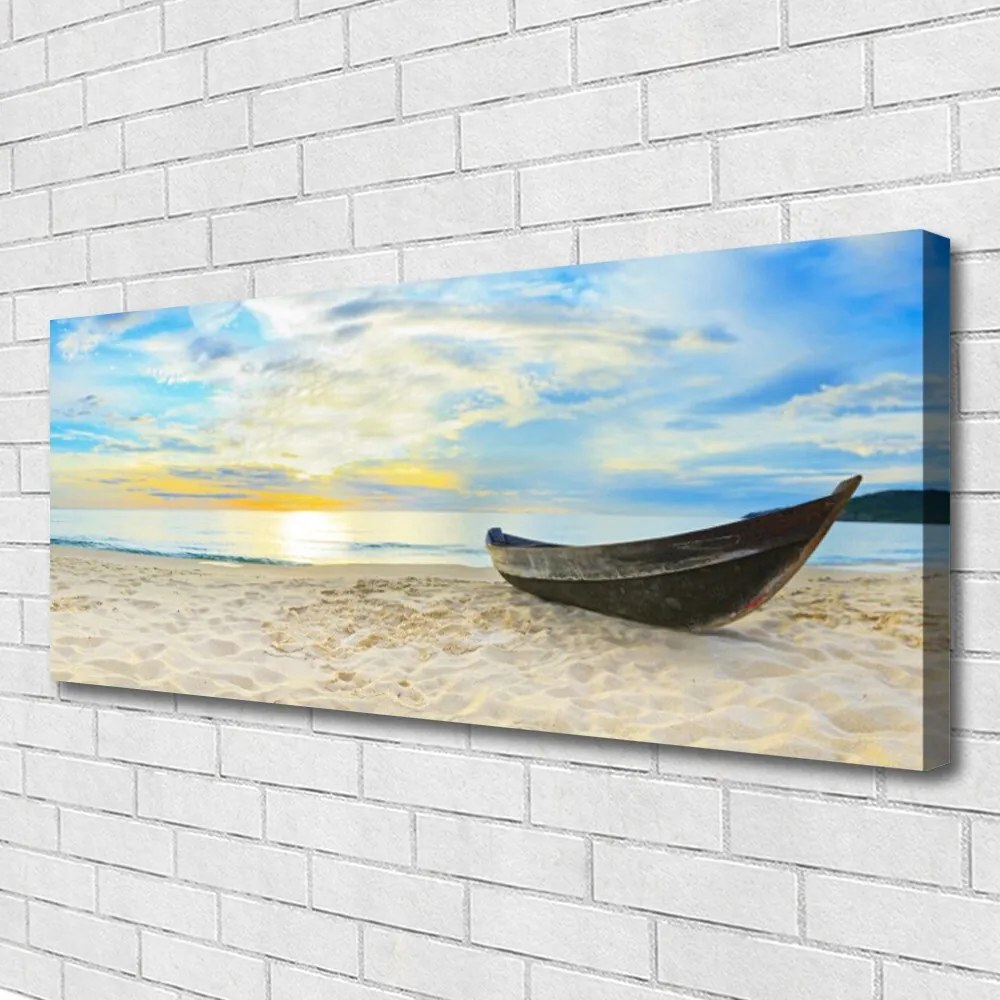 Obraz canvas Łódź Rybacka na Brzegu