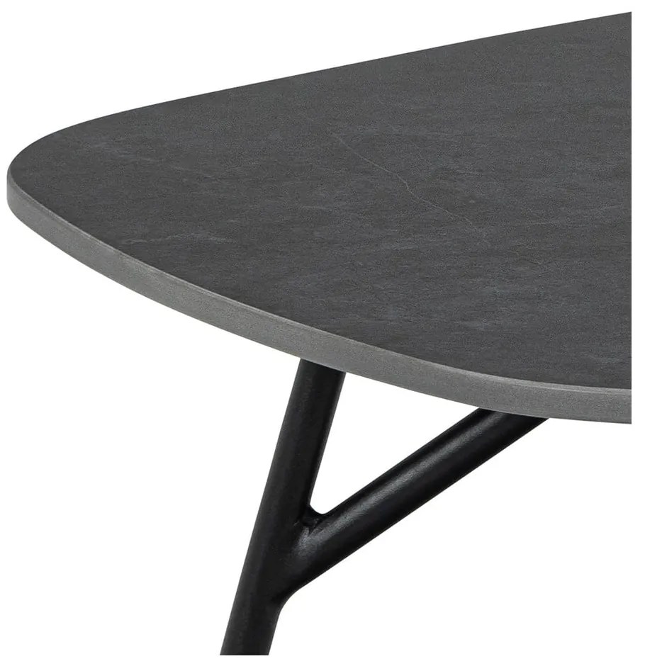 Czarny stolik z ceramicznym blatem 60x120 cm Caracas – Actona