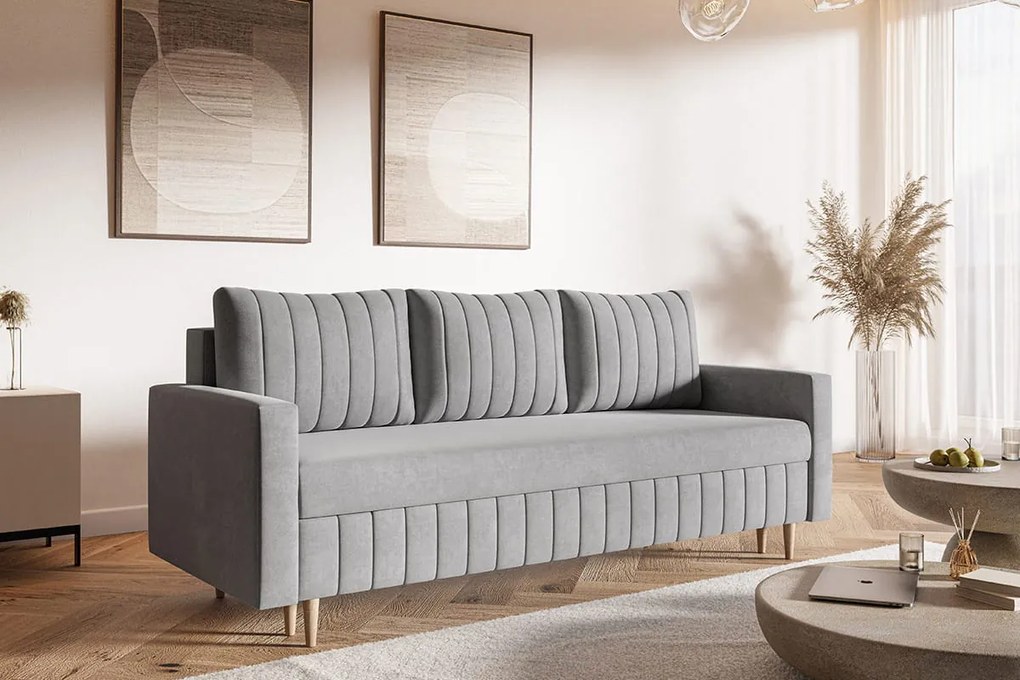 Kanapa tapicerowana COMFORT TRIO z funkcją spania 3-osobowa z pojemnikiem