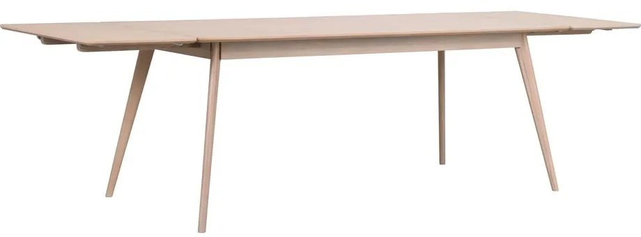 Rozkładany stół z blatem w dekorze dębu 190x90 cm Yumi – Rowico